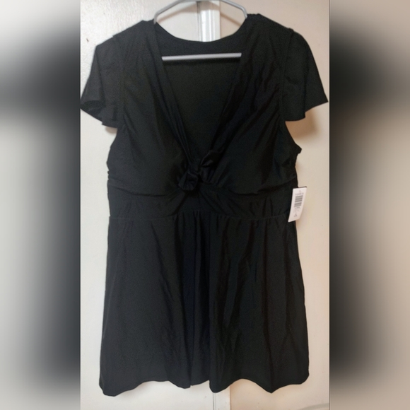 New flutter Sleeve Skater Swim Dress With Brief - Picture 5 of 6